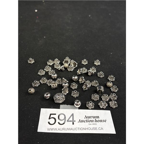 Lot of Silver Beads, Heavy in Weight