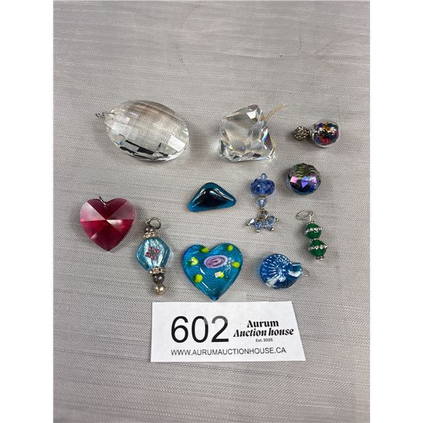 Lot of Vintage Glass Pendants