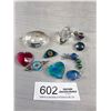 Image 2 : Lot of Vintage Glass Pendants