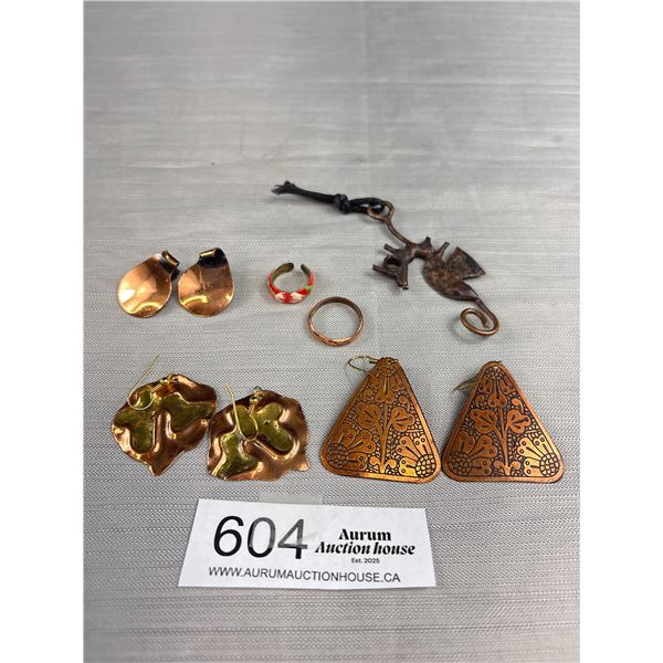 Lot of Vintage Copper Jewelry