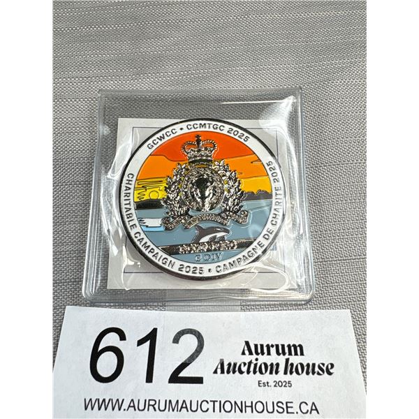 Very Nice 2025 RCMP Challenge Coin Great Graphics