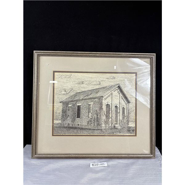 Professionally Framed 23" x 19" Pencil Art By D Russell Johnson