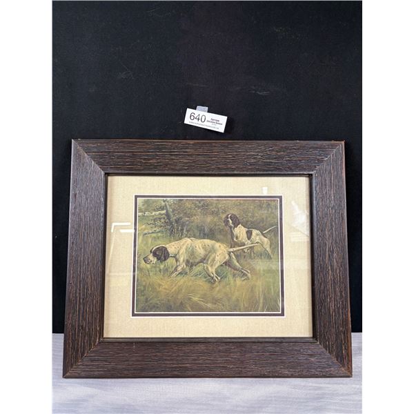 Very Nicely Framed 19" x 16" Dog Print