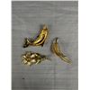 Image 5 : 7 Heavy Gold Plated Brooches
