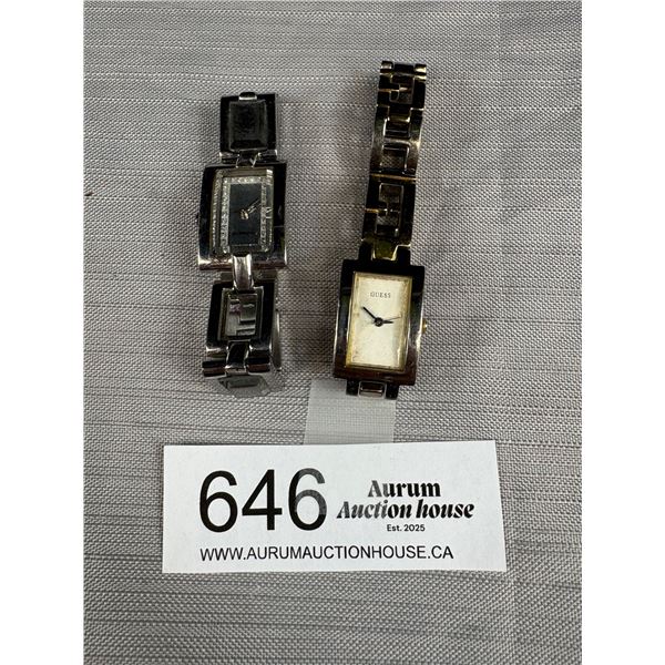 3 Stainless Steel Ladies Quartz Watches, Micheal Hill, Guess, Etc