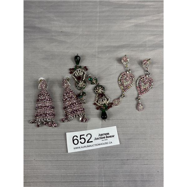 3 Pairs of Vintage Southeast Asian Earrings