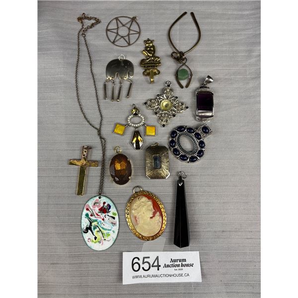 Lot of Large Unique Vintage Pendants