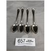 Image 1 : 4 Matching Silver Tea Spoons, Roger & Bro AI