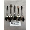Image 1 : 5 Vintage Silver Souvenier Spoons