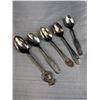 Image 2 : 5 Vintage Silver Souvenier Spoons