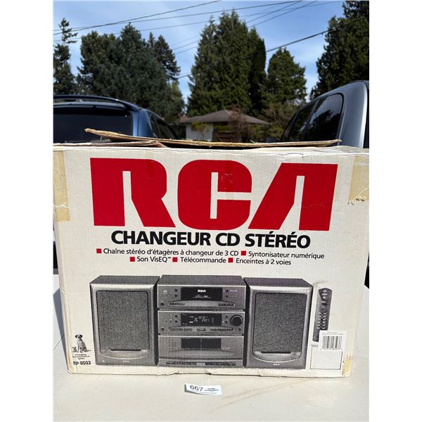 Vintage Never Used RCA CD Changer Stereo System in Original Box