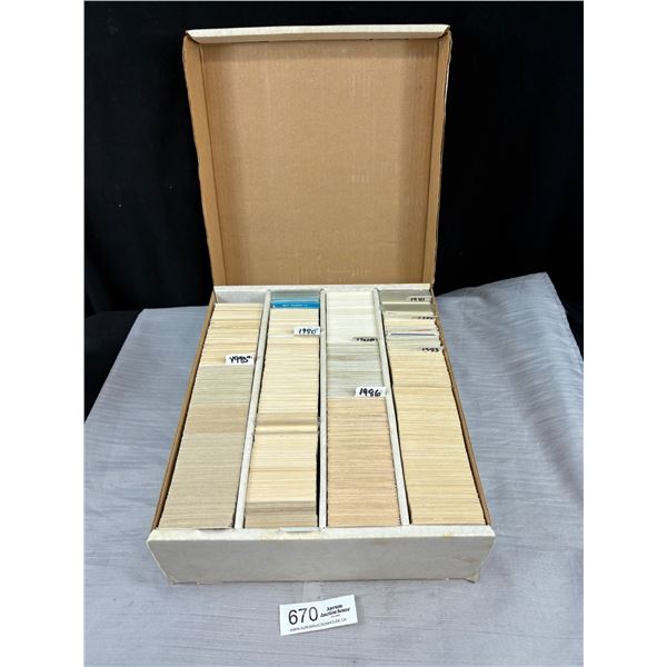 Large Box of Vintage NHL Trading Cards from 1980-1986