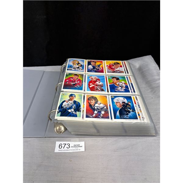 Binder Lot of 1992 Upper Deck Hockey Cards