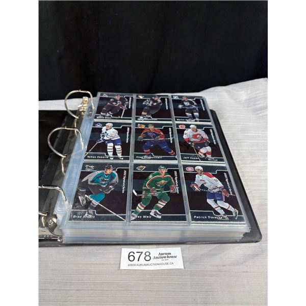 Binder Lot of 2002 In The Game Hockey Cards