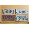 Image 1 : 1996 (Pair), 1971, 1984 Saskatchewan License Plates.
