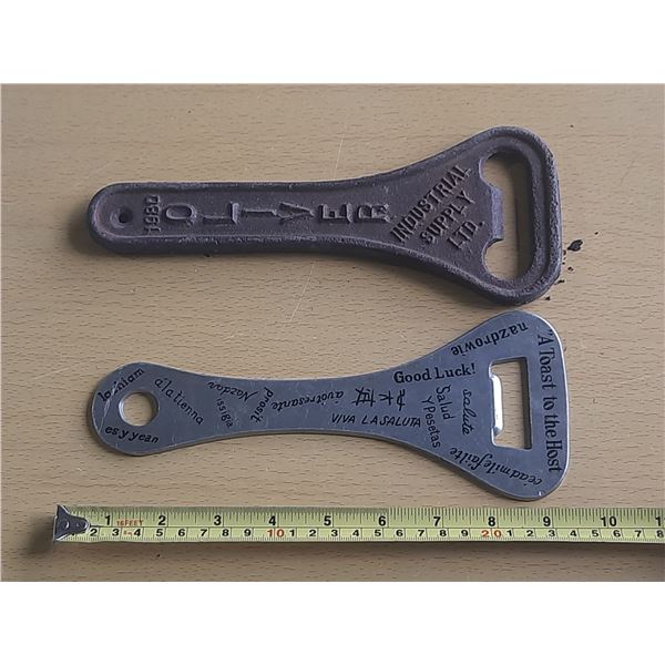 Two  Bottle Openers. (One Cast Iron and One Aluminium)