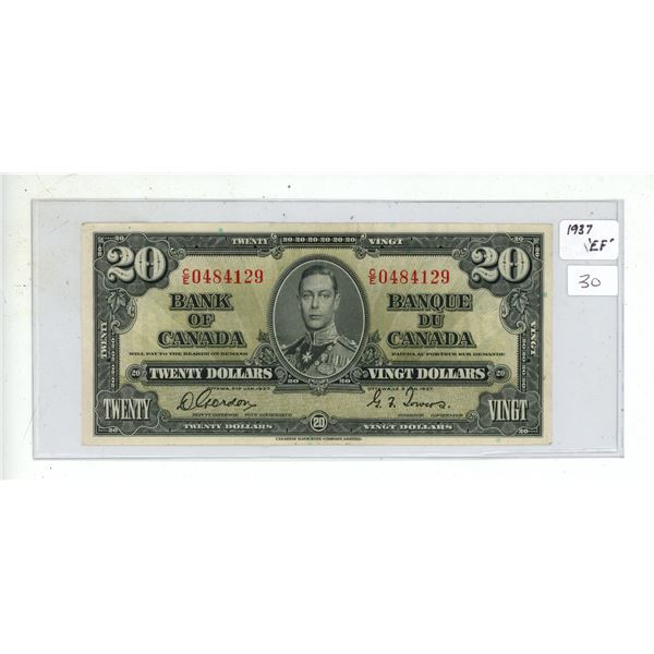 1937 Twenty Dollar Bill.