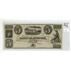 Image 1 : 1800'S Bank of Augusta 5 Dollar Bill - Uncirculated.