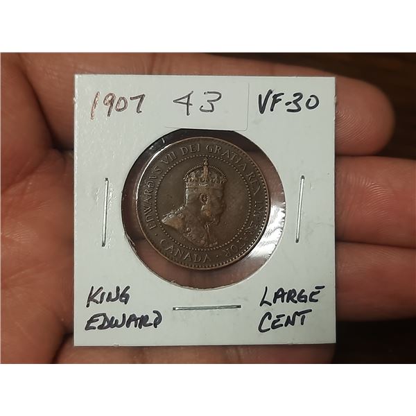 1907 King Edward Large Cent.