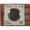 Image 1 : 1900-H Queen Victoria Large Cent.