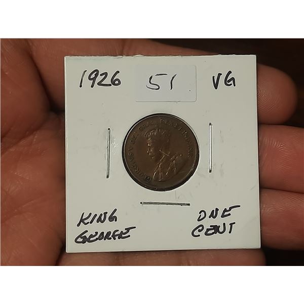 1926 King George One Cent.
