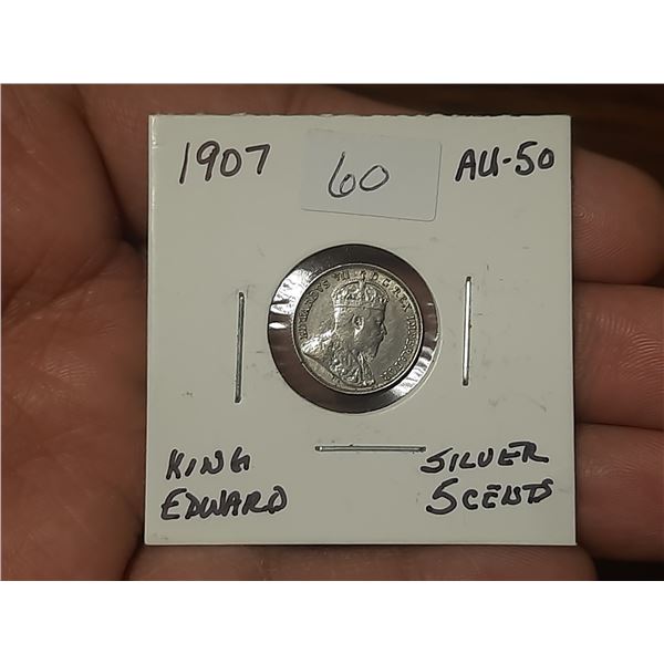 1907 King Edward 5 Cents.