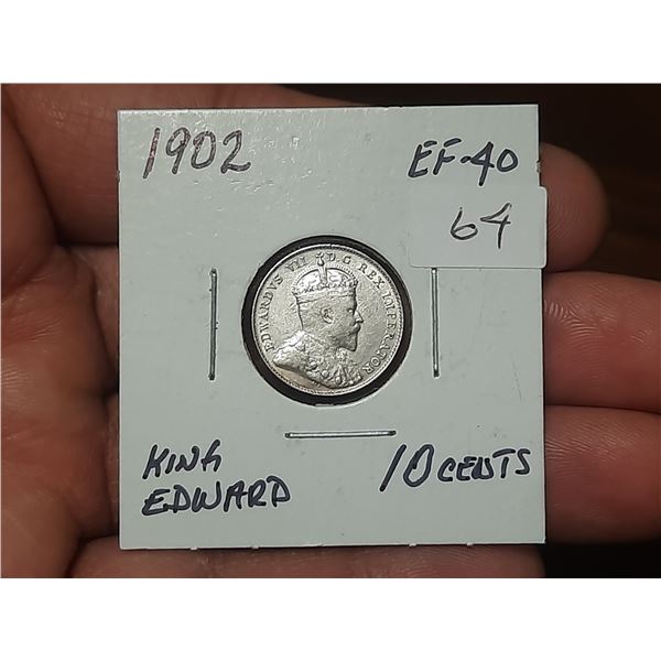 1902 King Edward 10 Cents.