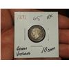 Image 1 : 1871 Queen Victoria 10 Cents.
