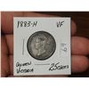 Image 1 : 1883-H Queen Victoria 25 Cents.