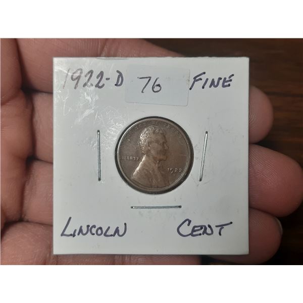 1922-D Lincoln Cent.