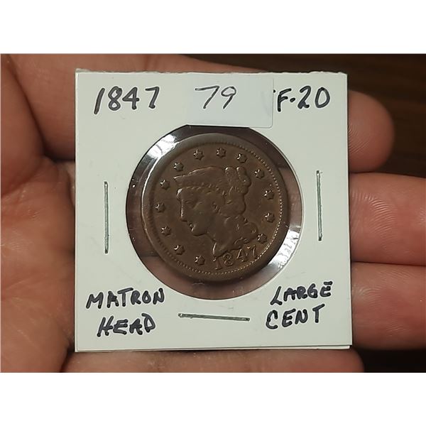 1847 Matron Head Large Cent.