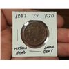 Image 1 : 1847 Matron Head Large Cent.