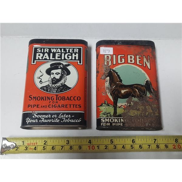 Lot of Two Collectable Tobacco Tins.