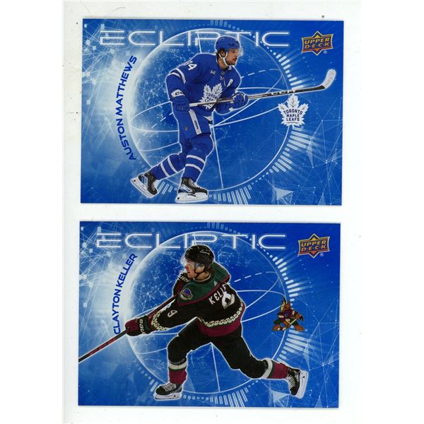 2023-24 Upper Deck Series 2 Hockey - ECLIPTIC - Auston Matthews  and Clayton Keller.