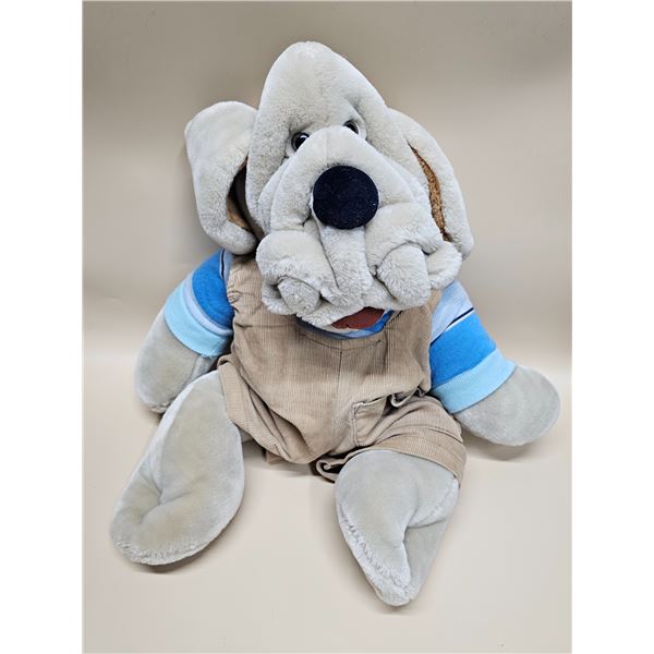 Vintage 1980's 22" Ganz Wrinkles Plush Puppet Stuffed Dog.