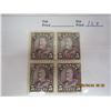 Image 1 : 123. Block of 4 Canadian Arch King George 5th 5 Cent MNH OG Never Used