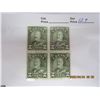 Image 1 : 124. Block of 4 Canadian Stamps Arch 2 Cent King George 5th MNH OG Never Used