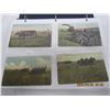 Image 1 : 126.  Binder Full of Antique Postcards Tractors, Horses, Oxen Etc. Over 60
