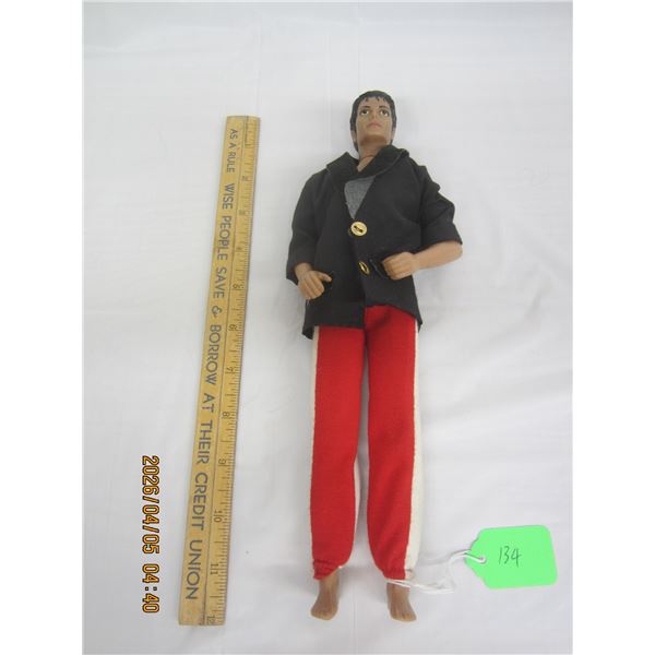 134. 12 Inch Vintage Michael Jackson Action Figure Hard to Find Item.