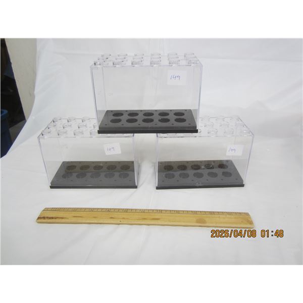 149. 3 Stacking Display Cases for Die Cast Cars