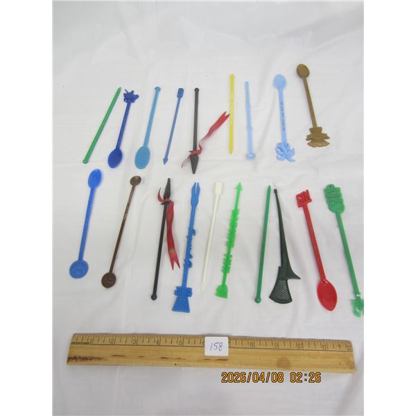 158. Lot of Vintage Advertising Swizzle Sticks