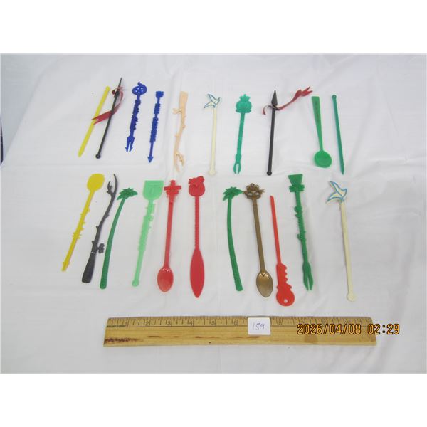 159. Lot of Vintage Advertising Swizzle Sticks