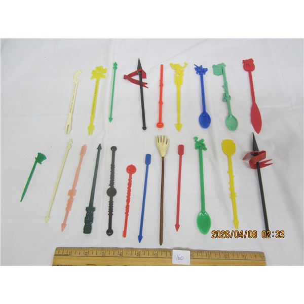 160. Lot of Vintage Advertising Swizzle Sticks