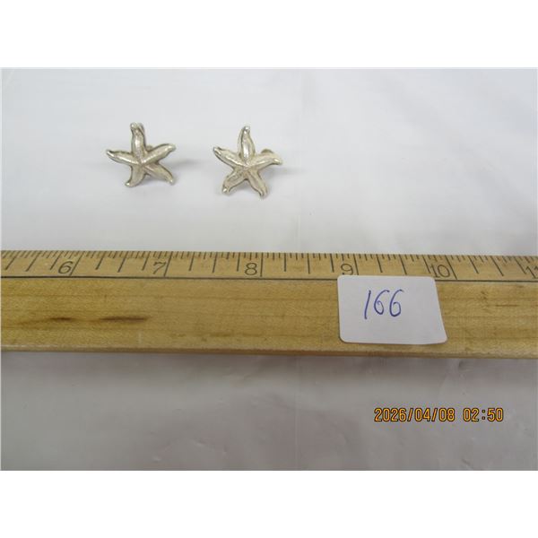 166. Pair of Sterling 925 Silver Star Fish Earrings