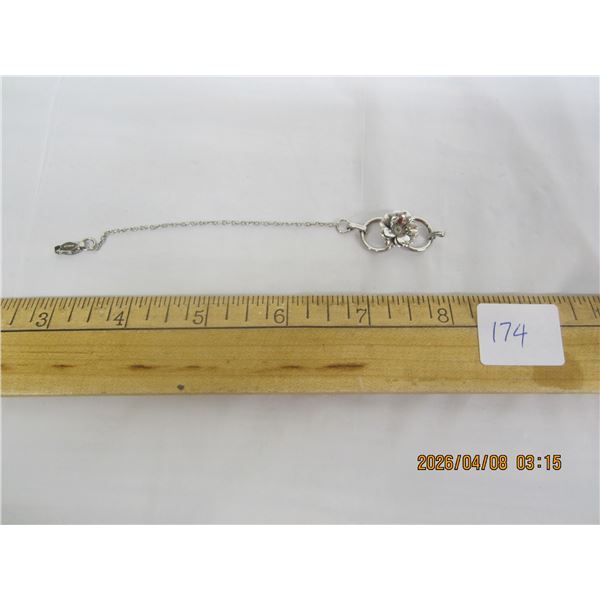 174. Sterling 925 Silver Flower Bracelet