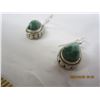 Image 3 : 178. Pair of Sterling 925 Silver Earrings with Green Stones
