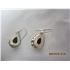 Image 4 : 178. Pair of Sterling 925 Silver Earrings with Green Stones