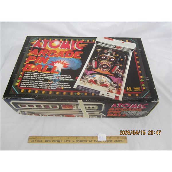 181. Atomic Arcade Pin Ball with Original Box
