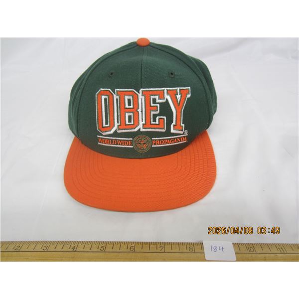 184. Obey Flat Brim Ball Cap