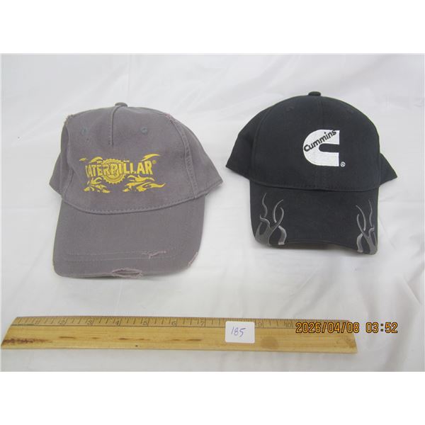 185. Cummins and Caterpillar Caps Like New Condition